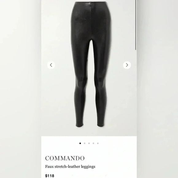COMMANDO Faux stretch-leather leggings LIKE NEW - Picture 1 of 5